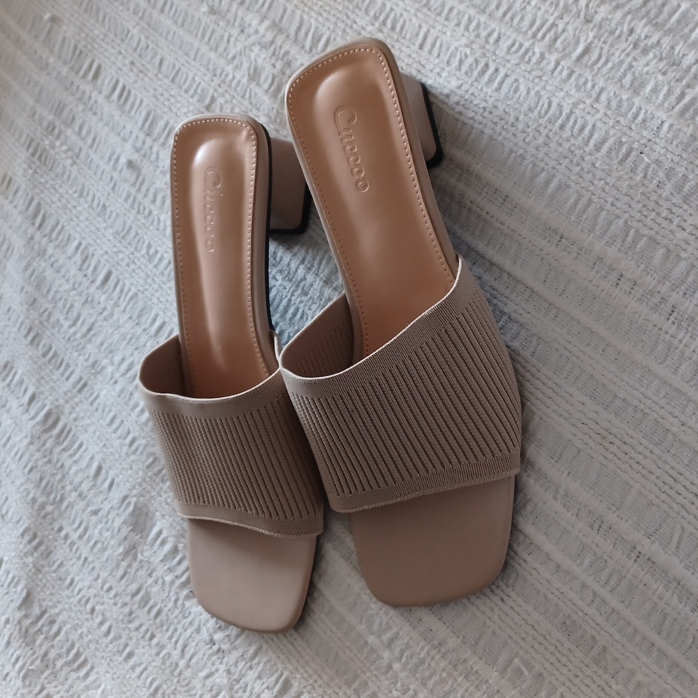 Cucco Slides With Small Block Heel Unworn! Size 41 - image 1